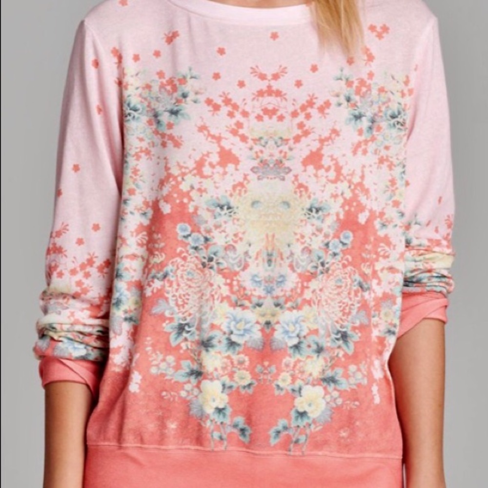 Wildfox Floral Geisha Sweater/ Size Small